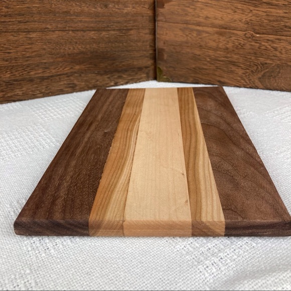 Handcrafted Multicolor Wooden Mini Cutting Board - Picture 3 of 4